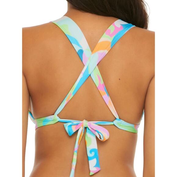 BECCA Nostalgic Halter Bikini Top S NWT - Picture 2 of 3